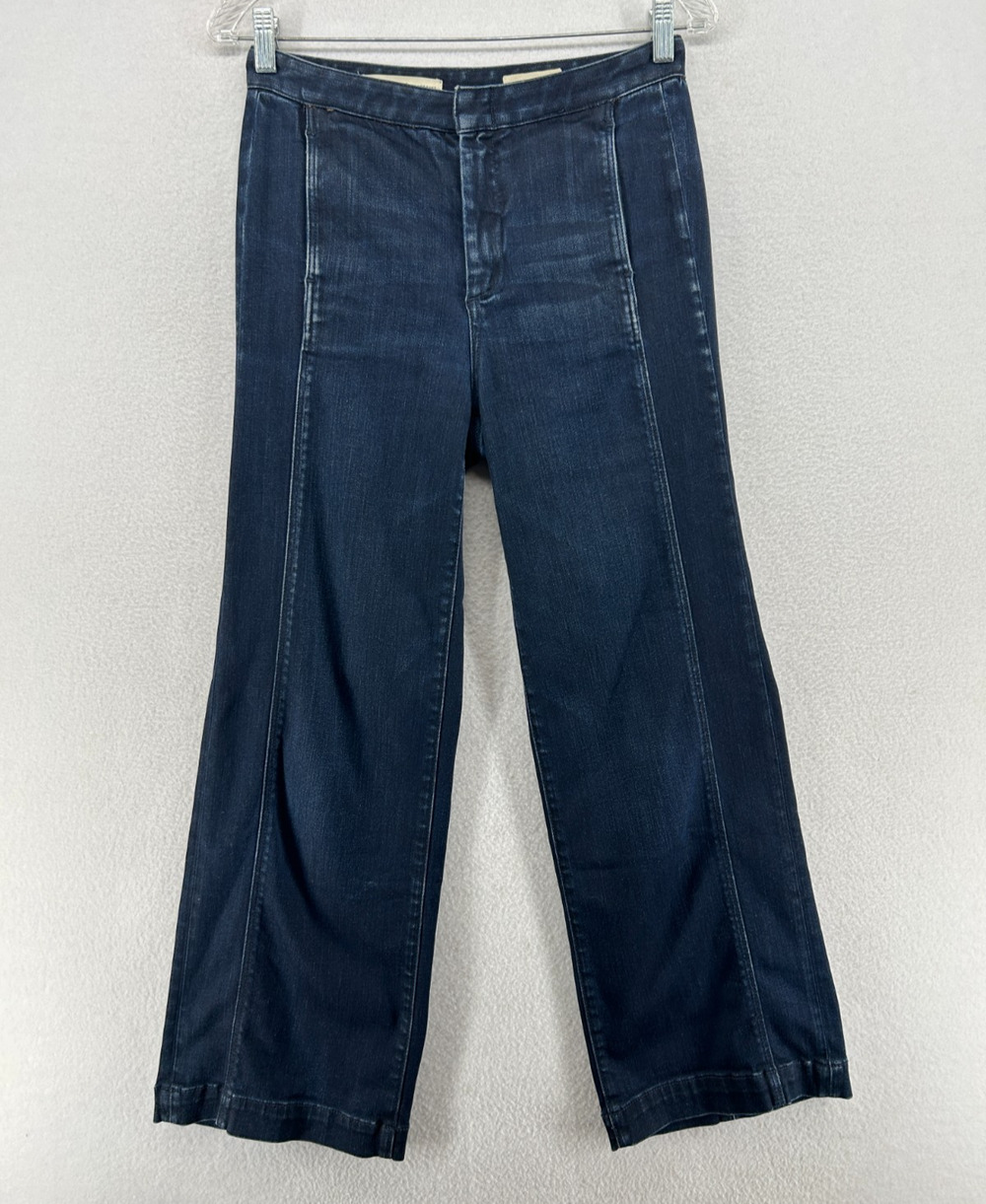 PILCRO AND THE LETTERPRESS Jeans 26 Club Cropped Flare Denim Blue